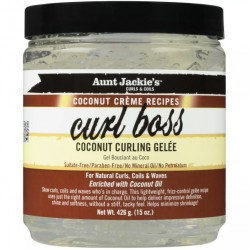  Curl Boss Coconut Curling Gel, 426 g, Aunt Jackie's
